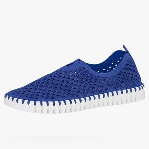 Ilse Jacobsen Tulip 139 Laser Cut Slip-On Shoes blue sz 40 9